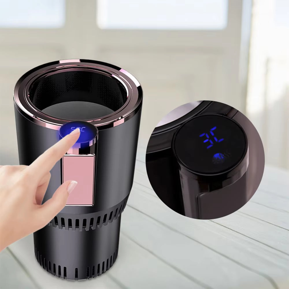 Smart Display Car Cup Holder Cooler