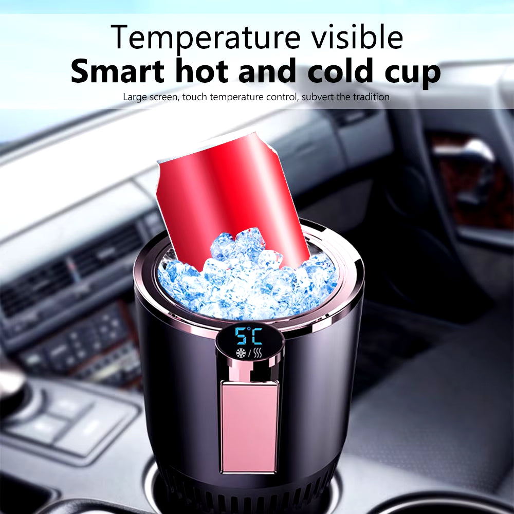 Smart Display Car Cup Holder Cooler